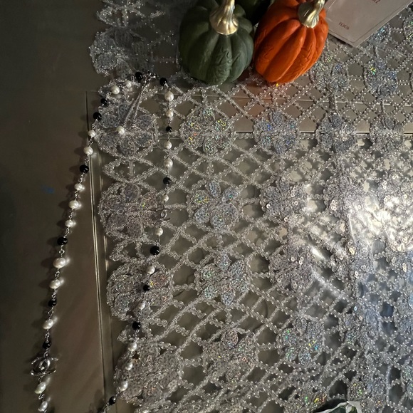 Autentic collar Chanel de perla black end white stones - Picture 2 of 6